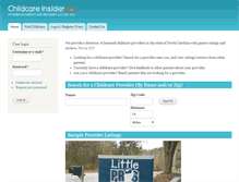 Tablet Screenshot of childcareinsider.com